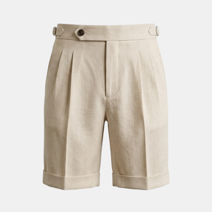 High Waist Pleated Tailored Shorts for Men - Stylish Summer Casual Wear - Image 8