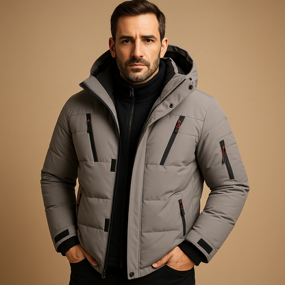 Klaus | Men’s Rugged Thick Winter Jacket with Zipper - Image 2