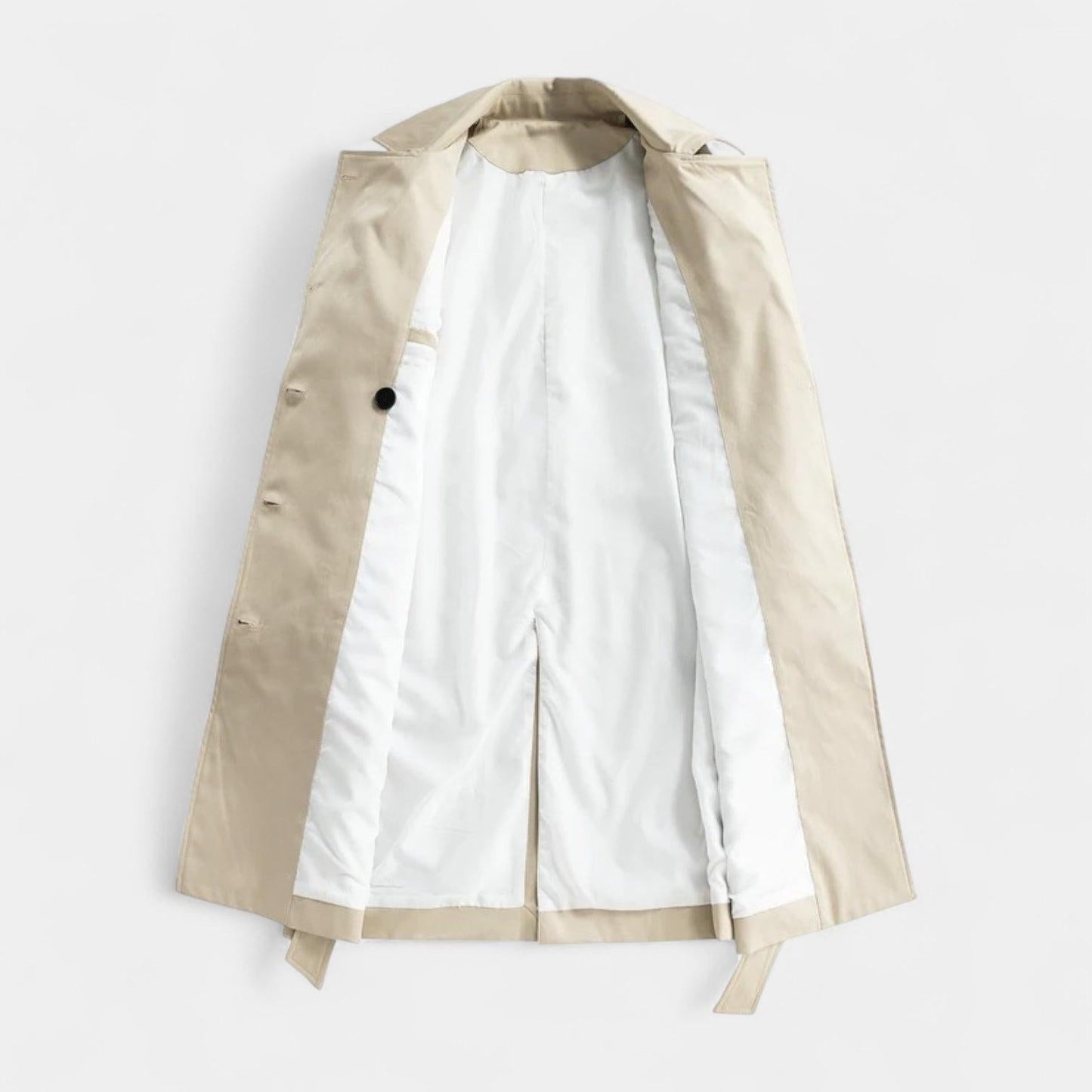 Men's Waterproof Trench Coat - Double-Front Design with Belt and Wide Lapels for Performance and Style - Image 7