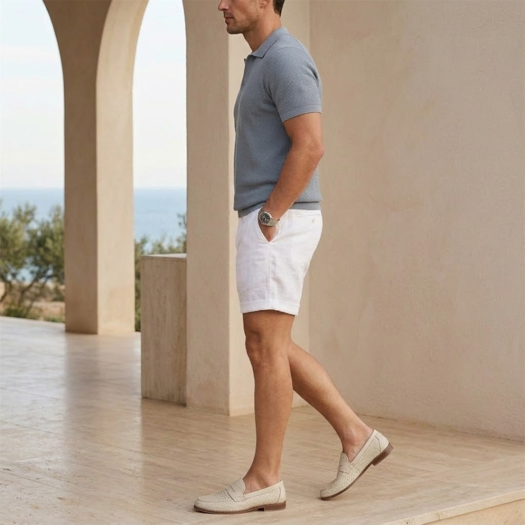 Men's Lightweight Cotton Linen Blend Shorts for Casual Summer Wear - Image 4