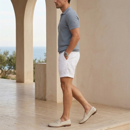 Men's Lightweight Cotton Linen Blend Shorts for Casual Summer Wear - Image 4