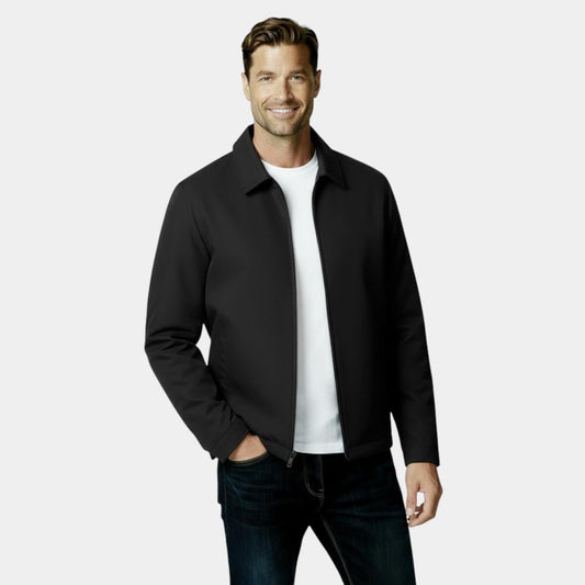 Men's Zip Front Jacket | Collared Long Sleeve Commuter Wear-Men Jacket-Sasha Sydney