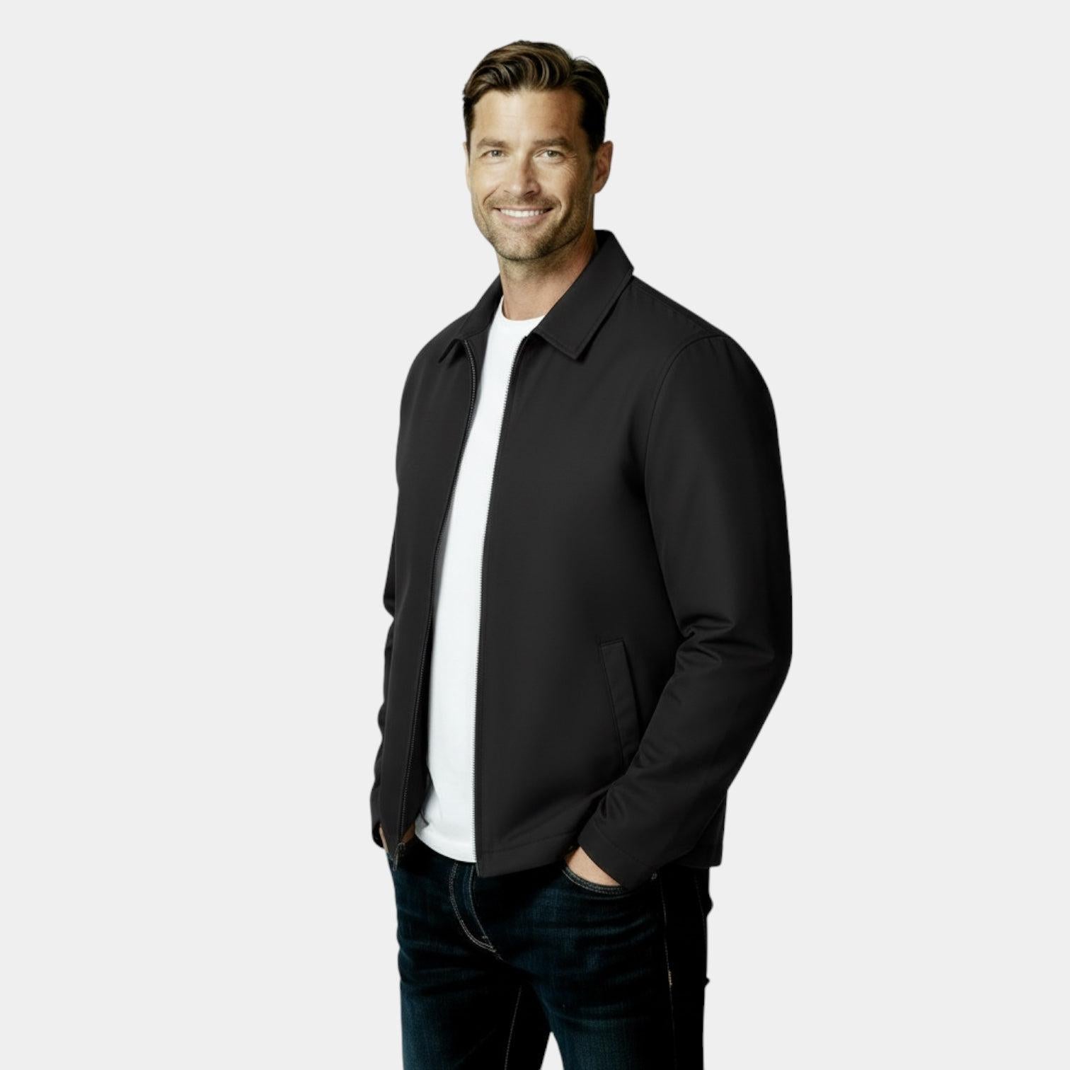 Men's Lightweight Harrington Jacket - Windbreaker Style for Casual Wear - Versatile Outerwear in Multiple Colors - Image 2