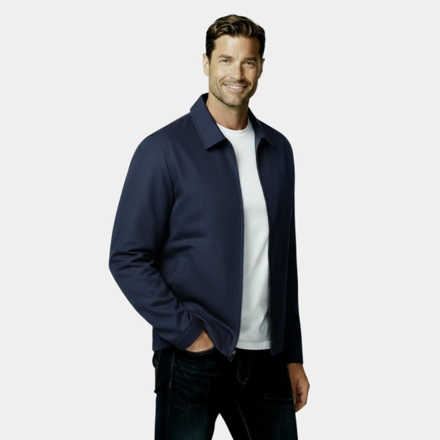 Men's Lightweight Harrington Jacket - Windbreaker Style for Casual Wear - Versatile Outerwear in Multiple Colors - Image 8