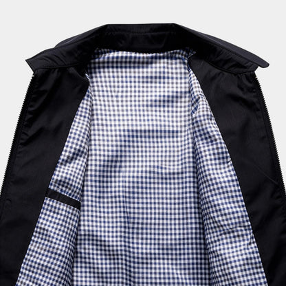 Men's Lightweight Harrington Jacket - Windbreaker Style for Casual Wear - Versatile Outerwear in Multiple Colors - Image 7