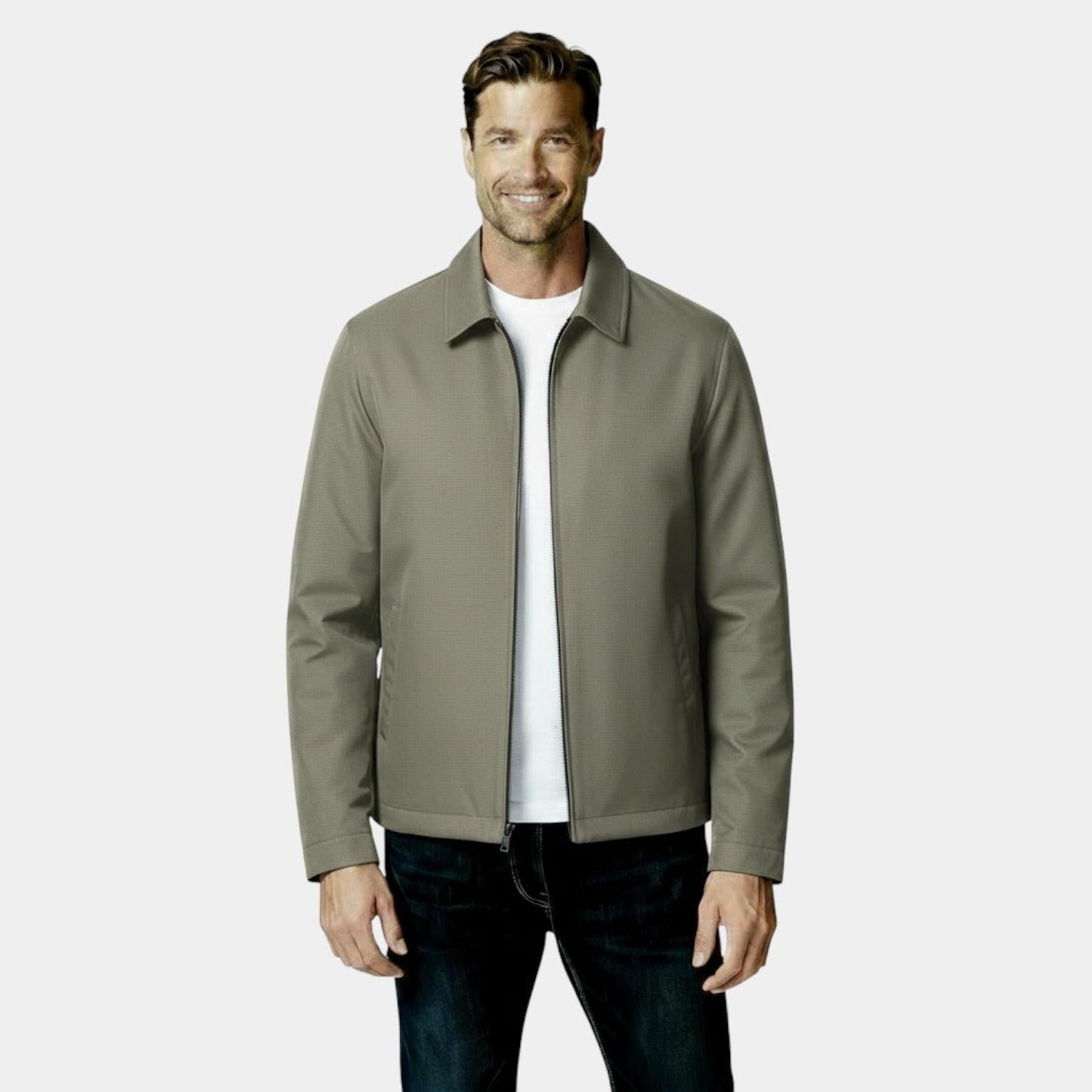 Men's Lightweight Harrington Jacket - Windbreaker Style for Casual Wear - Versatile Outerwear in Multiple Colors - Image 9