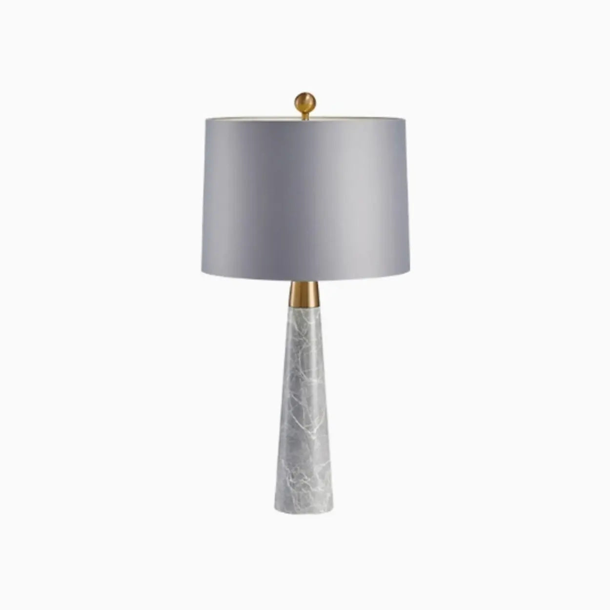 Minimalist Marble Effect Table Lamp | Drum Shade Table Light Interior Lighting-Table Lamp-Sasha Sydney