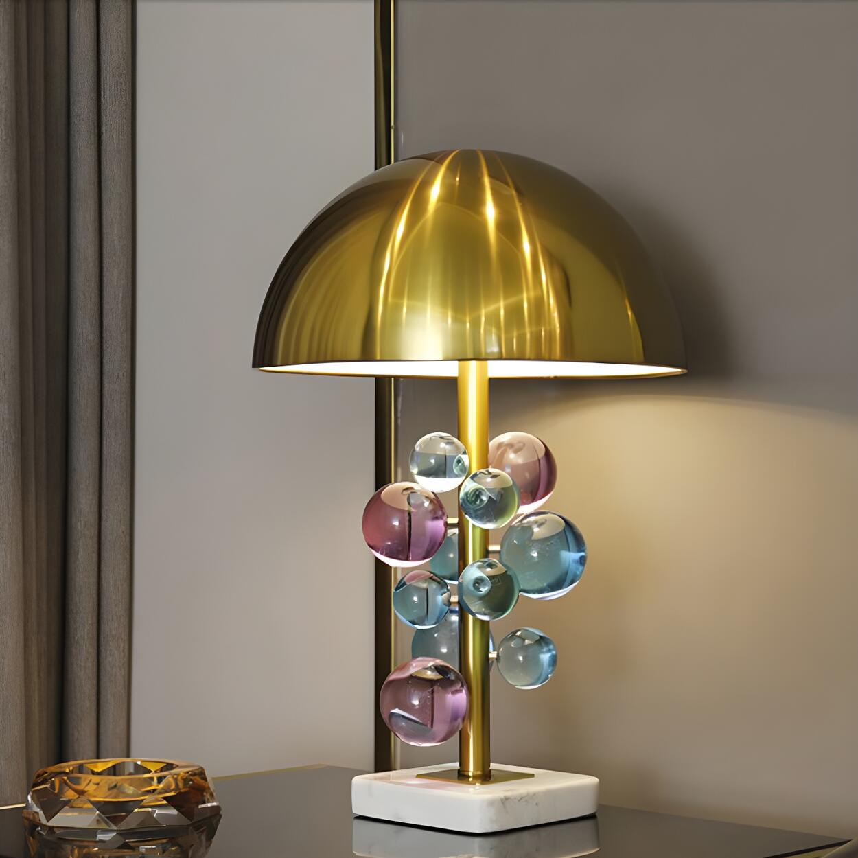 Modern Bubble Table Lamp | Dome Shade Glass Sphere Interior Lighting-Table Lamp-Sasha Sydney
