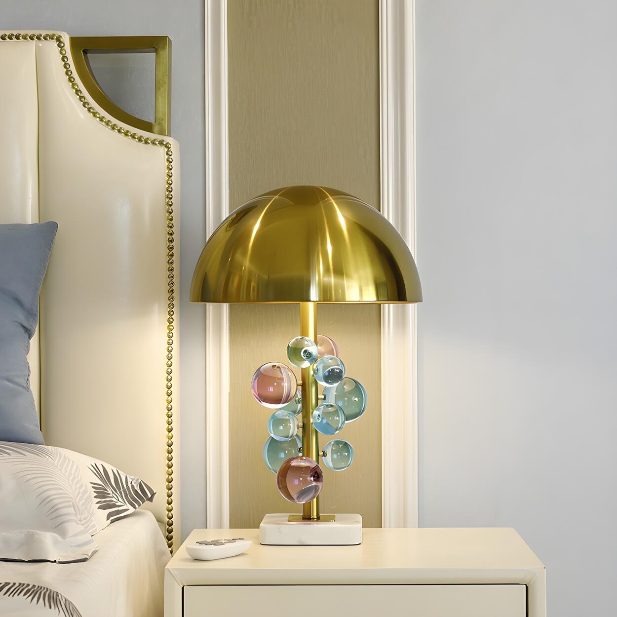 Modern Bubble Table Lamp | Dome Shade Glass Sphere Interior Lighting-Table Lamp-Sasha Sydney