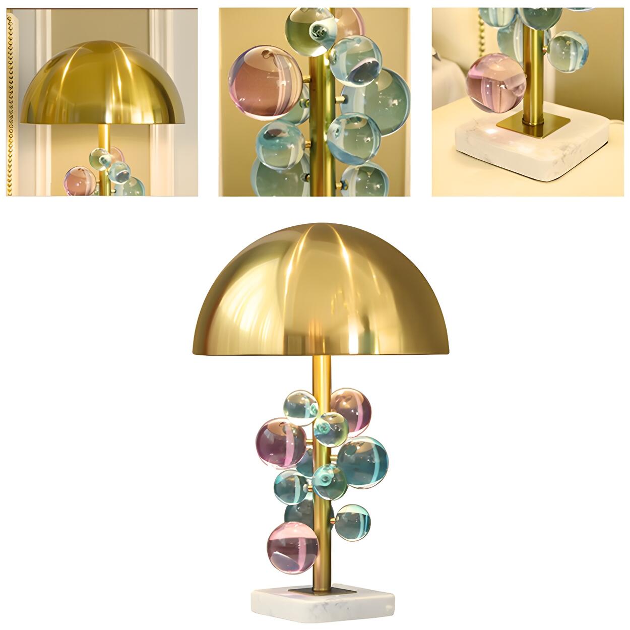 Modern Bubble Table Lamp | Dome Shade Glass Sphere Interior Lighting-Table Lamp-Sasha Sydney