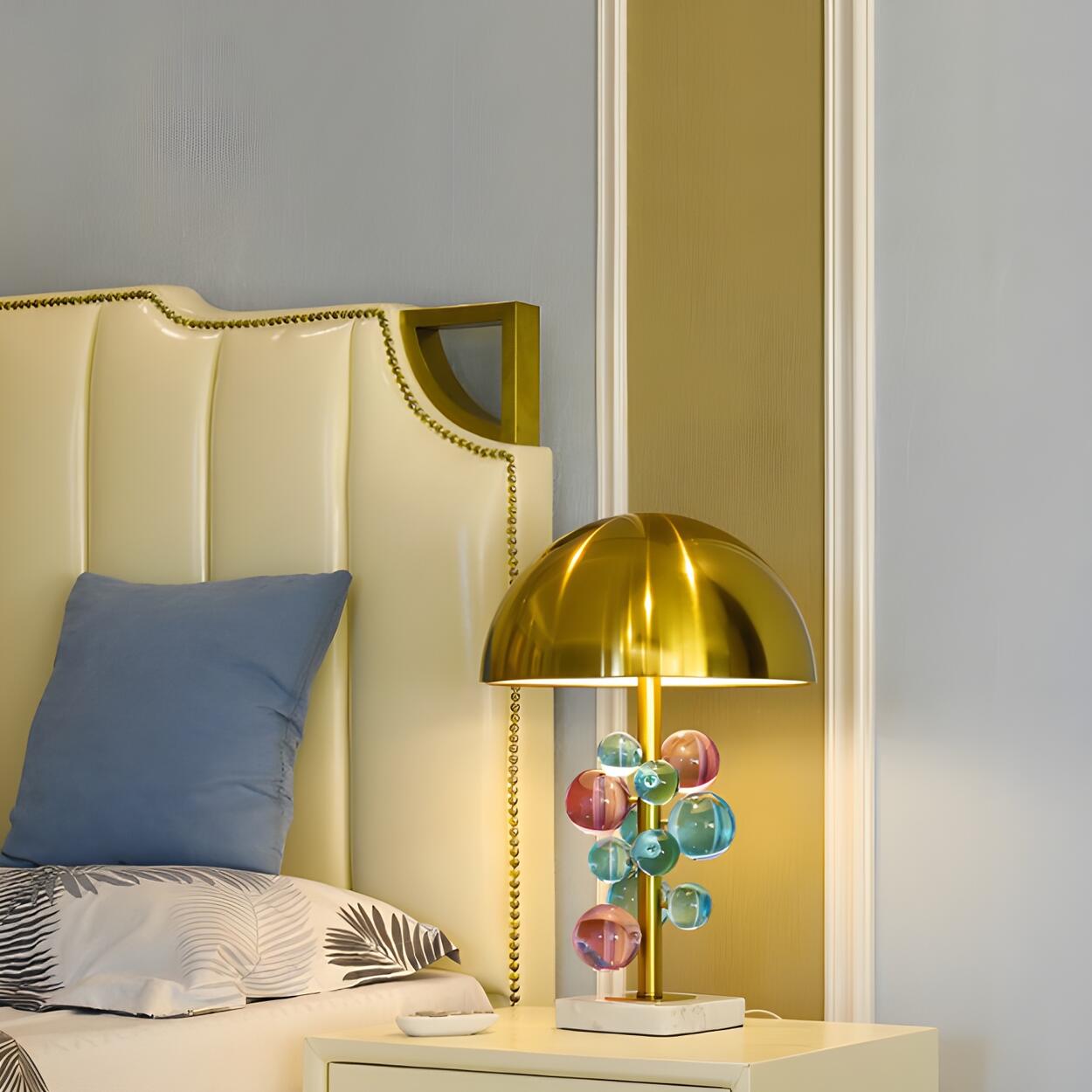 Modern Bubble Table Lamp | Dome Shade Glass Sphere Interior Lighting-Table Lamp-Sasha Sydney