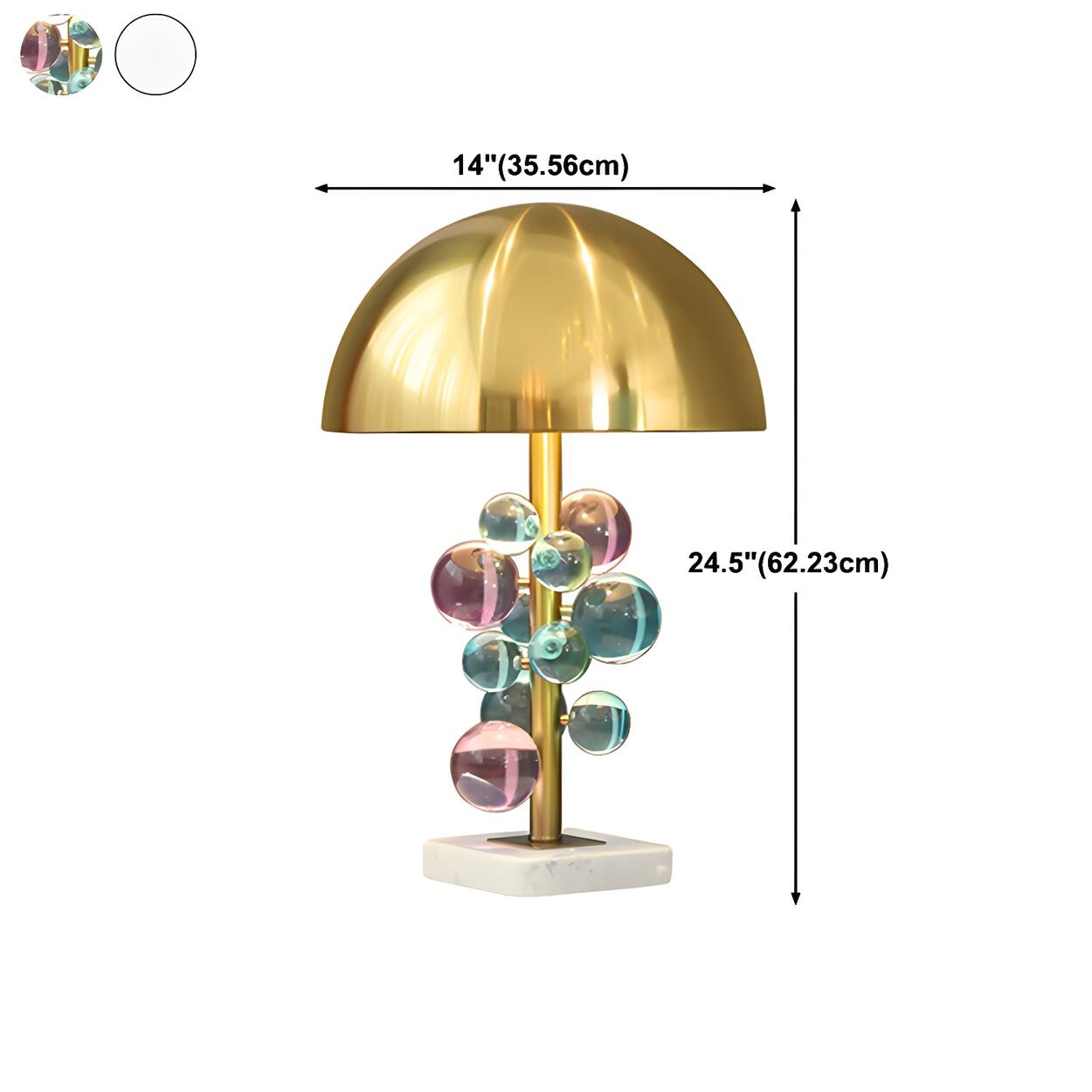 Modern Bubble Table Lamp | Dome Shade Glass Sphere Interior Lighting-Table Lamp-Sasha Sydney