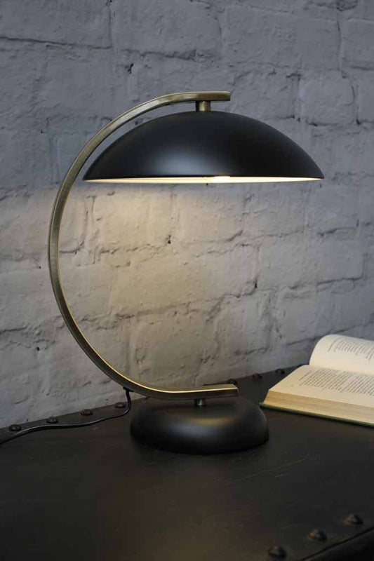Modern Dome Table Lamp | Curved Frame Desk Lighting-Table Lamp-Sasha Sydney