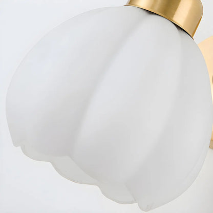 Modern Flower Shade Wall Lamp | Curved Arm Wall Light Interior Lighting-Wall Lamp-Sasha Sydney