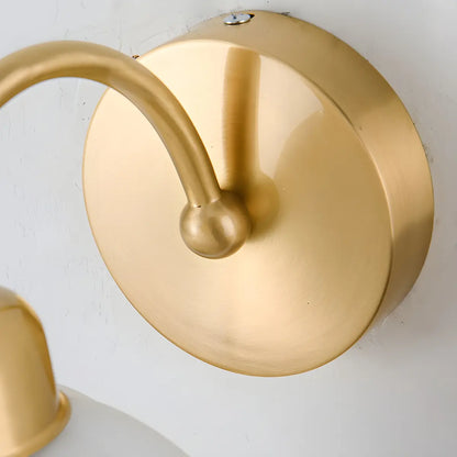 Modern Flower Shade Wall Lamp | Curved Arm Wall Light Interior Lighting-Wall Lamp-Sasha Sydney