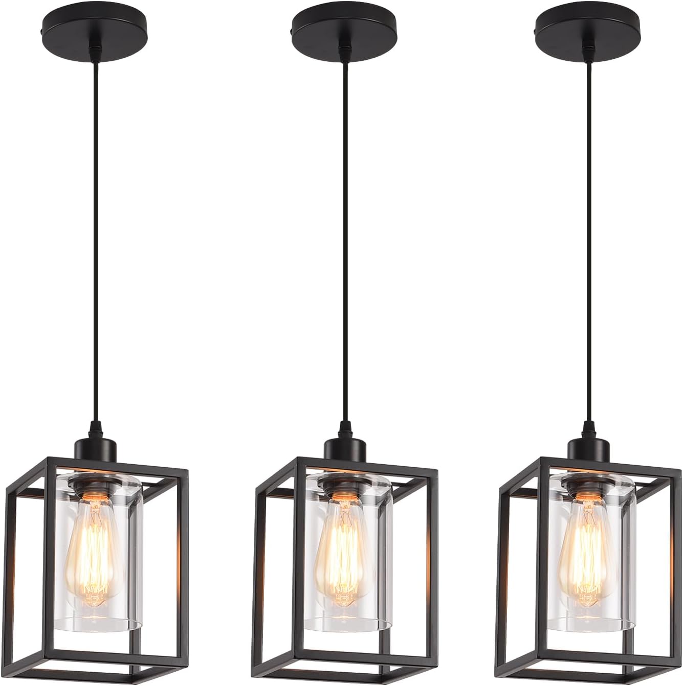 Modern Geometric Pendant Light | Glass Shade Hanging Lamp Interior Lighting-Ceiling Light-Sasha Sydney