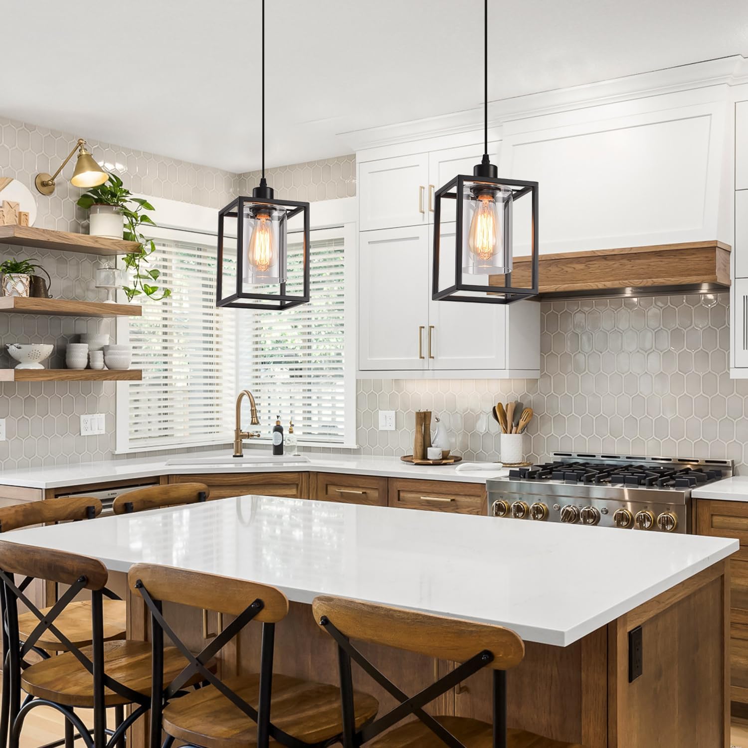 Modern Geometric Pendant Light | Glass Shade Hanging Lamp Interior Lighting-Ceiling Light-Sasha Sydney