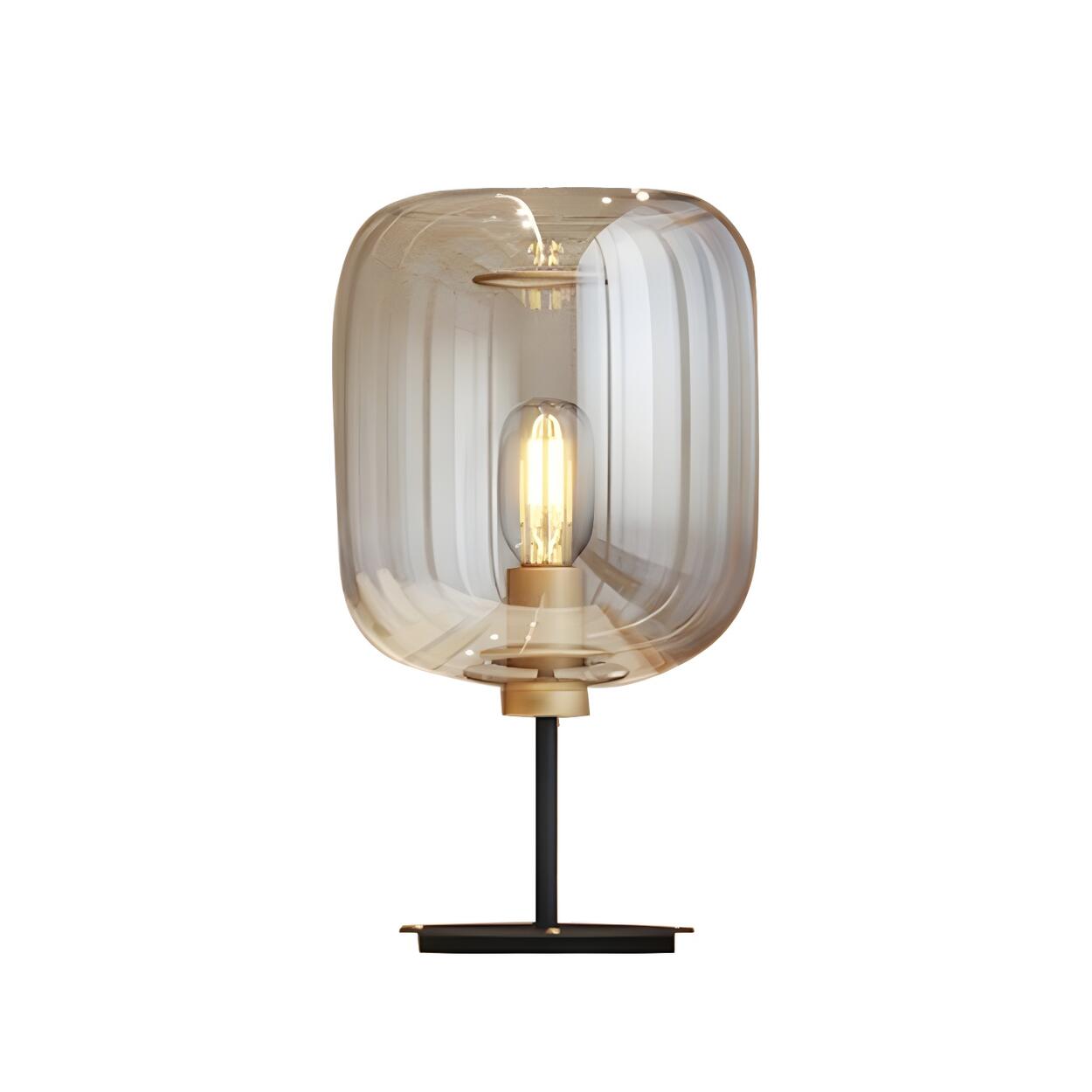 Modern Glass Table Lamp | Cylindrical Shade Table Light Interior Lighting-Table Lamp-Sasha Sydney