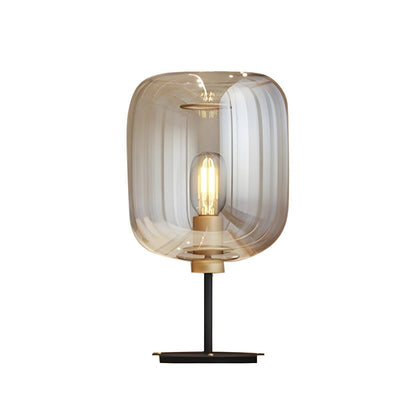 Modern Glass Table Lamp | Cylindrical Shade Table Light Interior Lighting-Table Lamp-Sasha Sydney