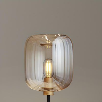 Modern Glass Table Lamp | Cylindrical Shade Table Light Interior Lighting-Table Lamp-Sasha Sydney