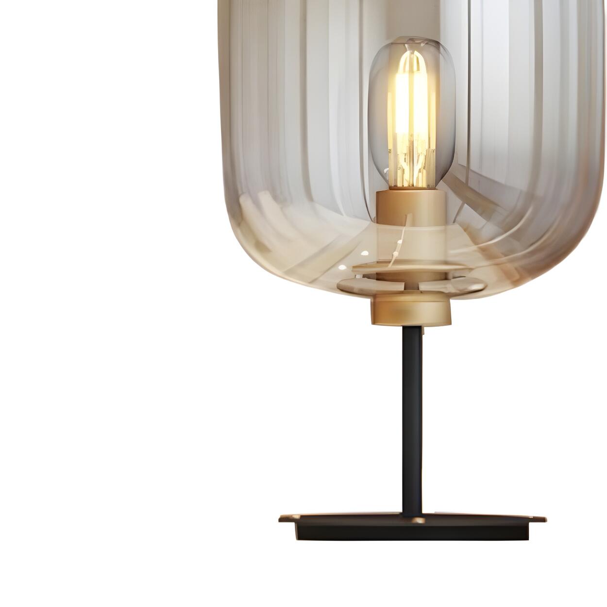 Modern Glass Table Lamp | Cylindrical Shade Table Light Interior Lighting-Table Lamp-Sasha Sydney