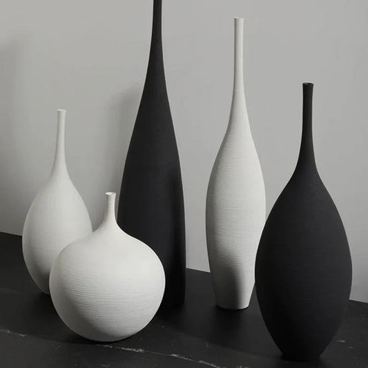 Modern Minimalist Vase Set | Sculptural Bottle Decorative Display-Vase-Sasha Sydney