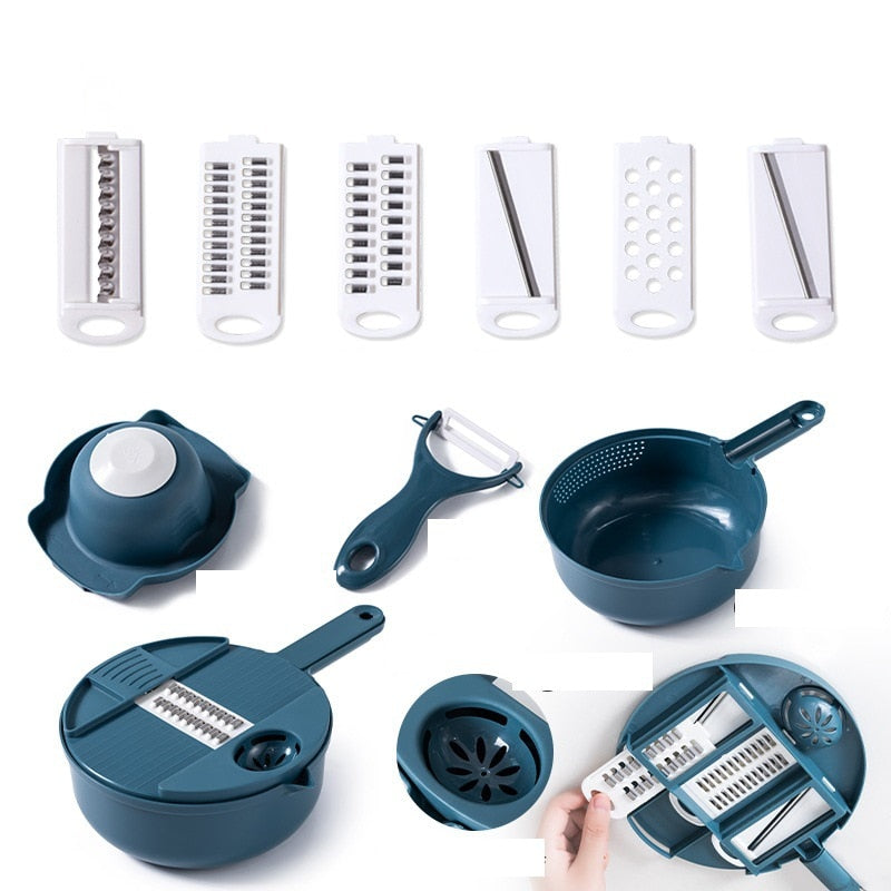 Multi Blade Food Slicer Set | Vegetable Cutter Grater Kitchen Tool-Kitchen Utensil Set-Sasha Sydney