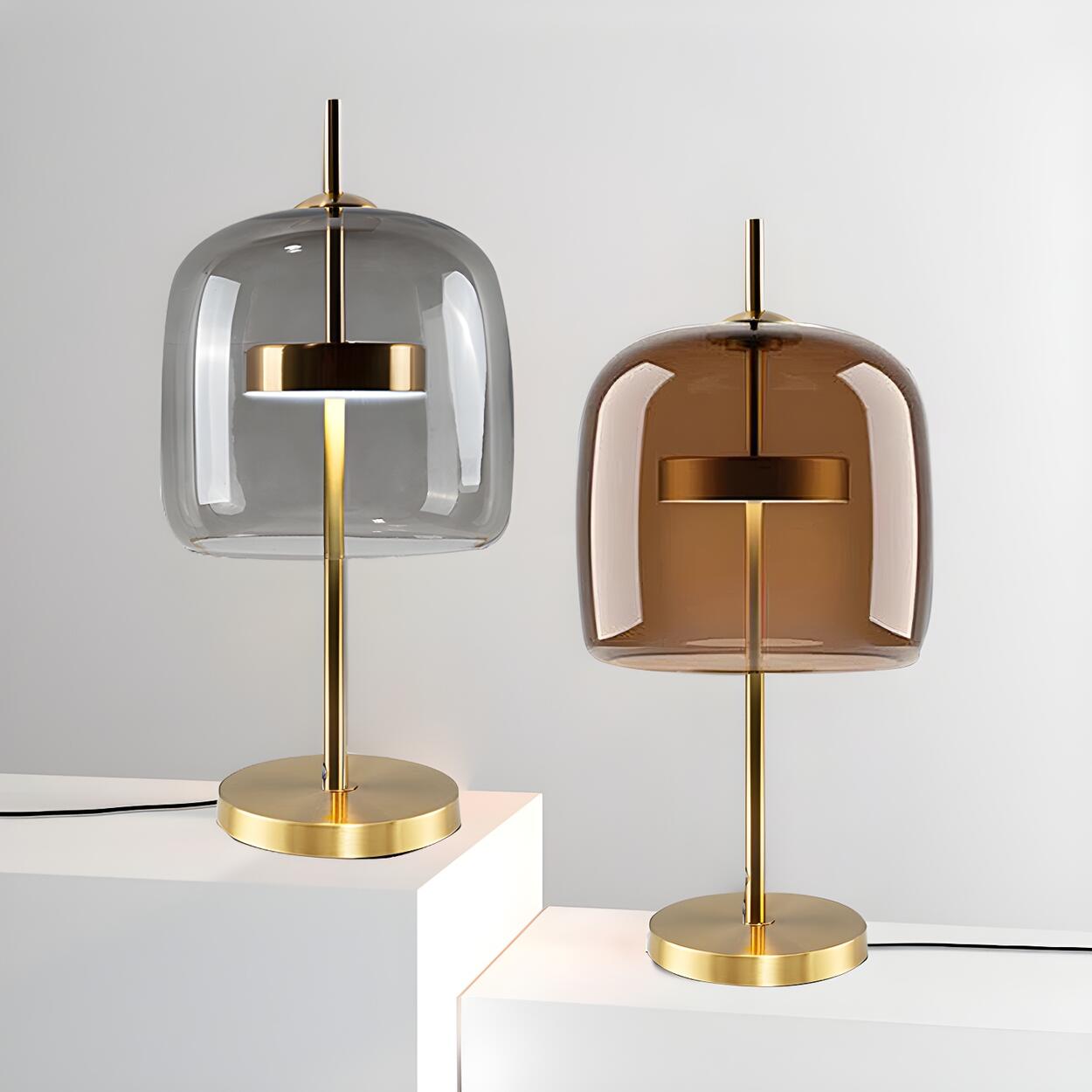 Nordic Glass Dome Table Lamp | Bell Shade Table Light Interior Lighting-Table Lamp-Sasha Sydney