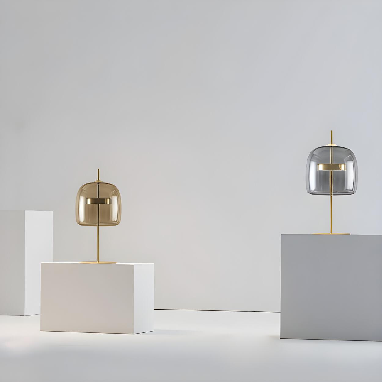 Nordic Glass Dome Table Lamp | Bell Shade Table Light Interior Lighting-Table Lamp-Sasha Sydney