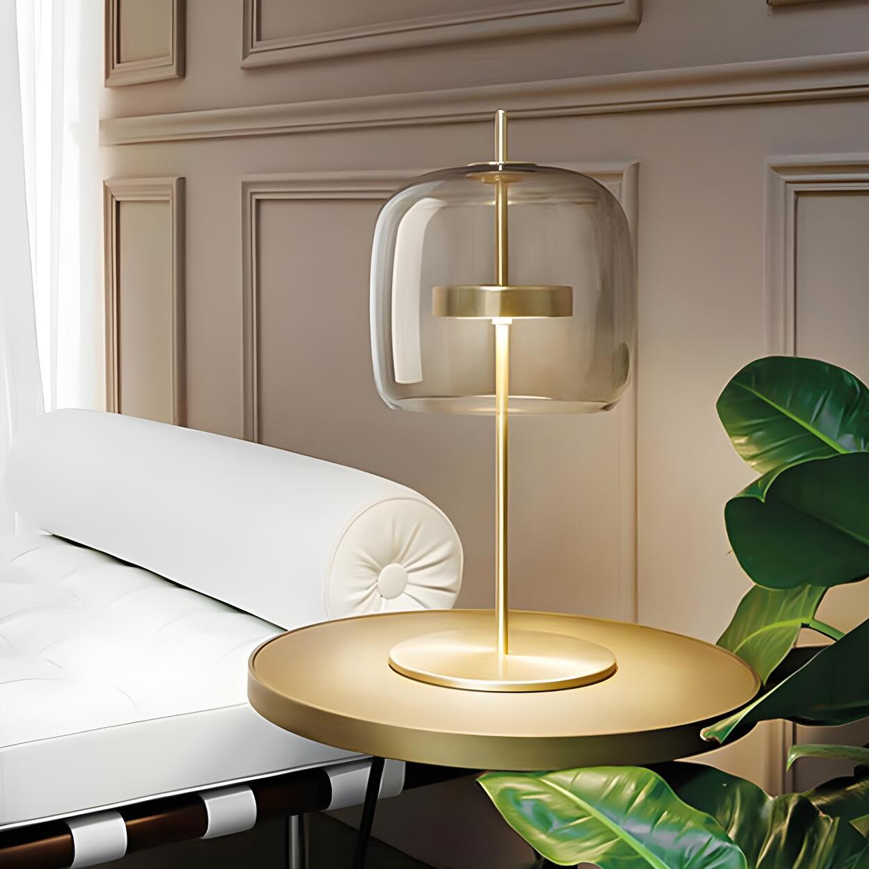 Nordic Glass Dome Table Lamp | Bell Shade Table Light Interior Lighting-Table Lamp-Sasha Sydney