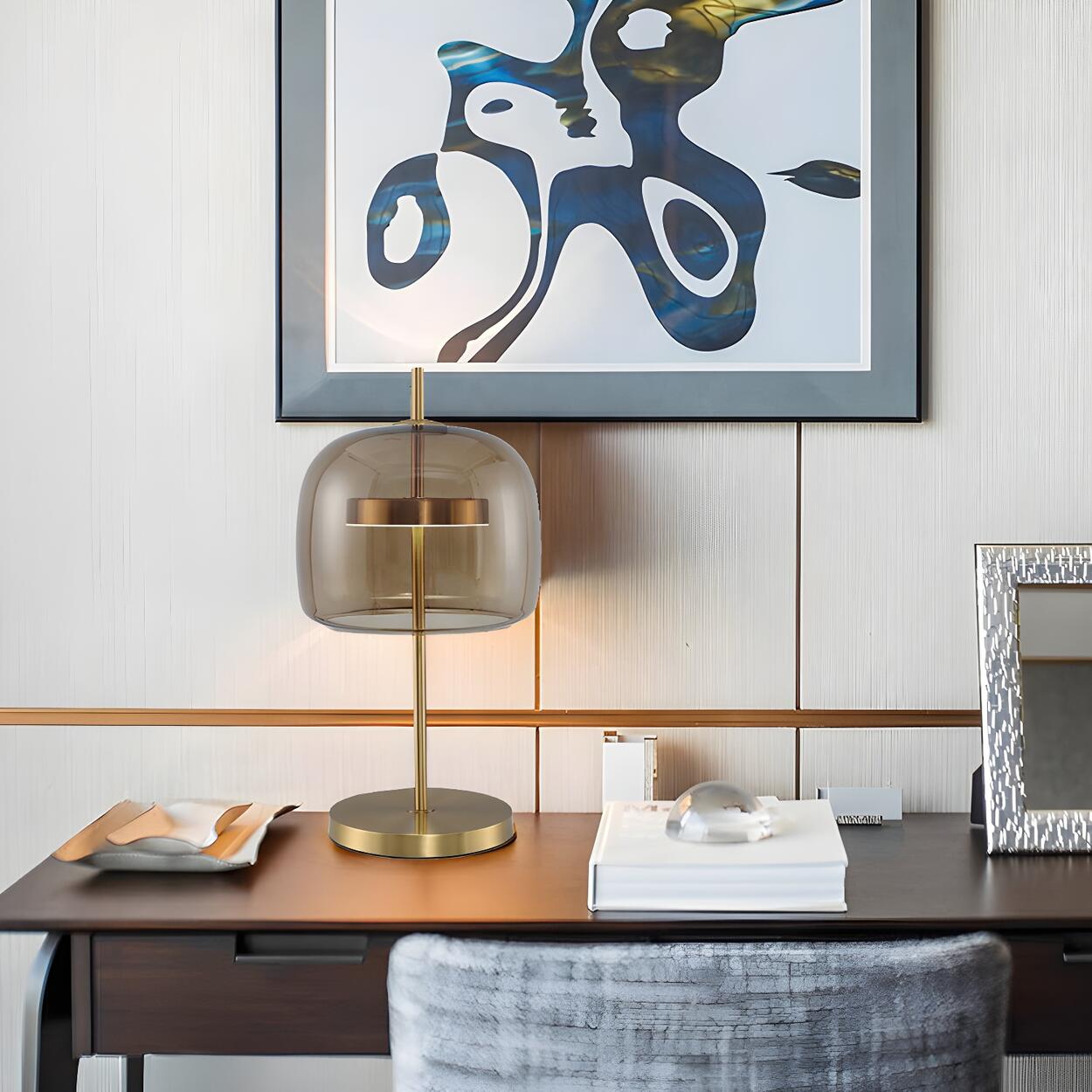 Nordic Glass Dome Table Lamp | Bell Shade Table Light Interior Lighting-Table Lamp-Sasha Sydney