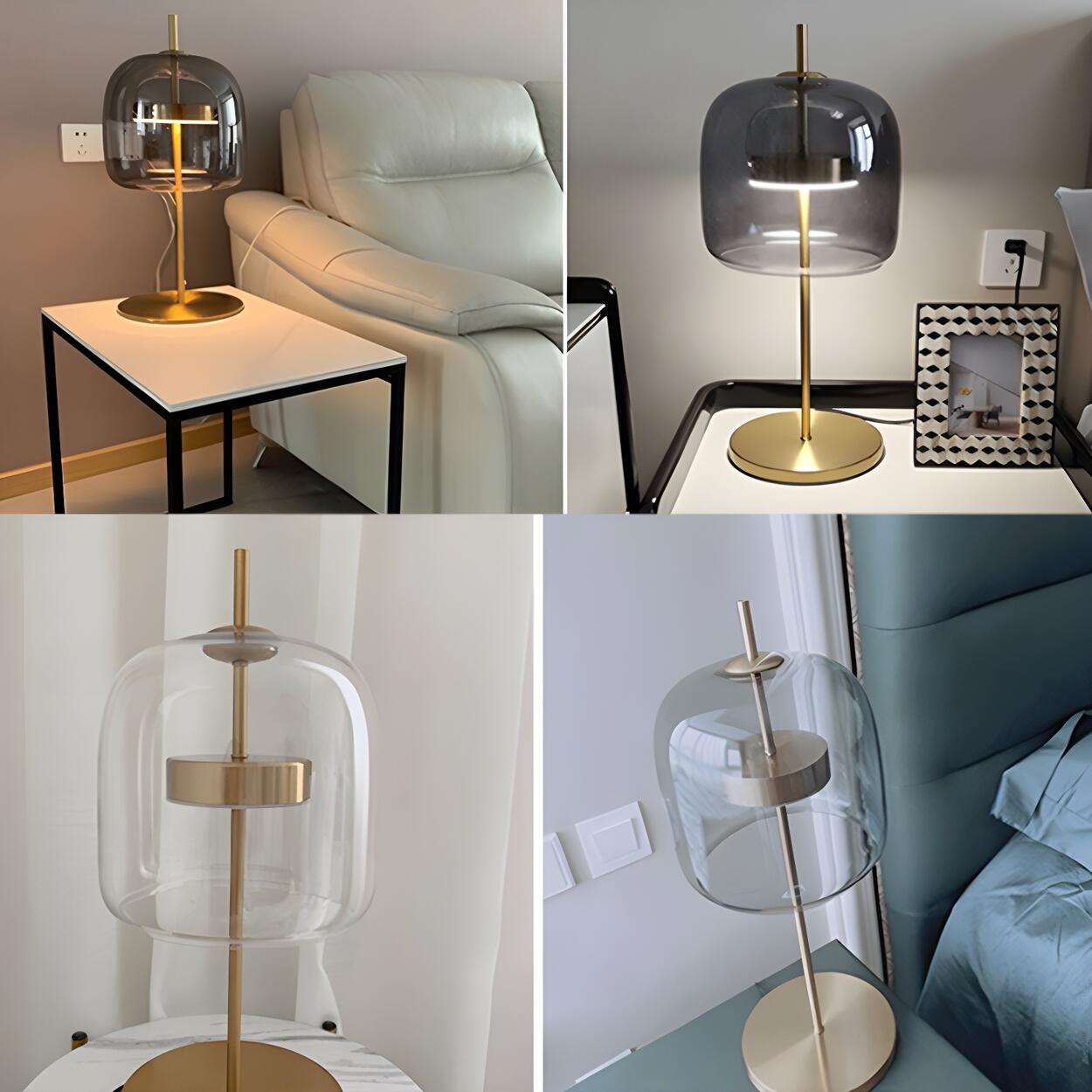 Nordic Glass Dome Table Lamp | Bell Shade Table Light Interior Lighting-Table Lamp-Sasha Sydney