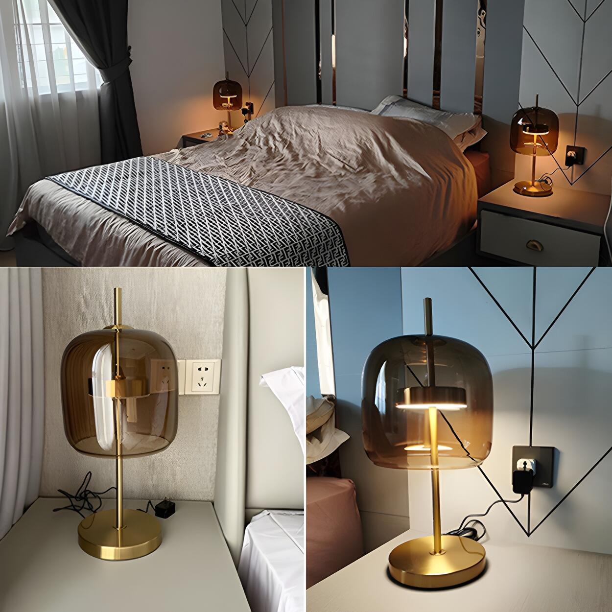 Nordic Glass Dome Table Lamp | Bell Shade Table Light Interior Lighting-Table Lamp-Sasha Sydney