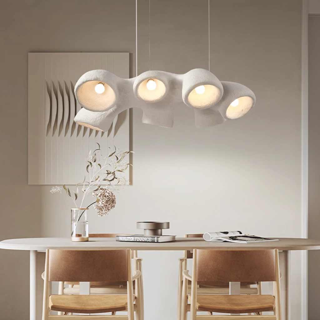Organic Triple Shade Pendant Light | Three Head Hanging Light Interior Lighting-Ceiling Light-Sasha Sydney