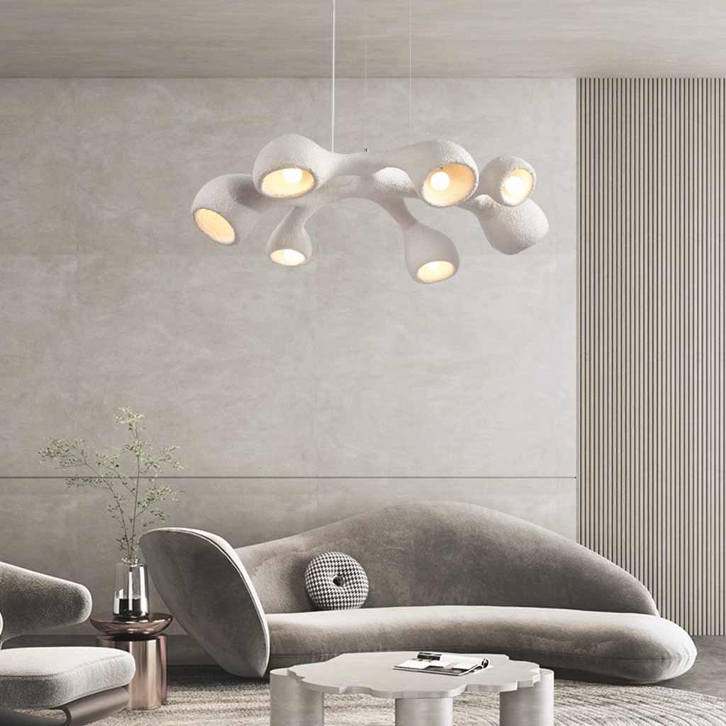 Organic Triple Shade Pendant Light | Three Head Hanging Light Interior Lighting-Ceiling Light-Sasha Sydney