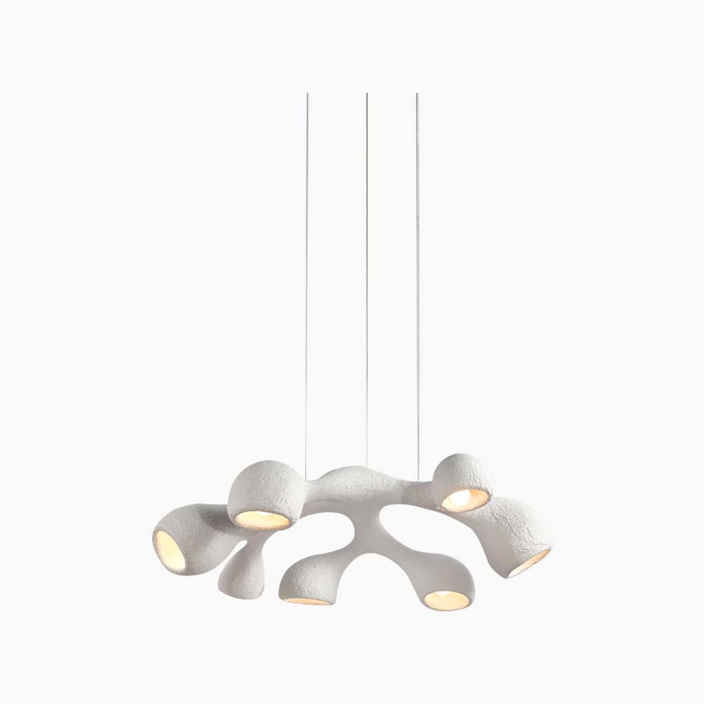 Organic Triple Shade Pendant Light | Three Head Hanging Light Interior Lighting-Ceiling Light-Sasha Sydney