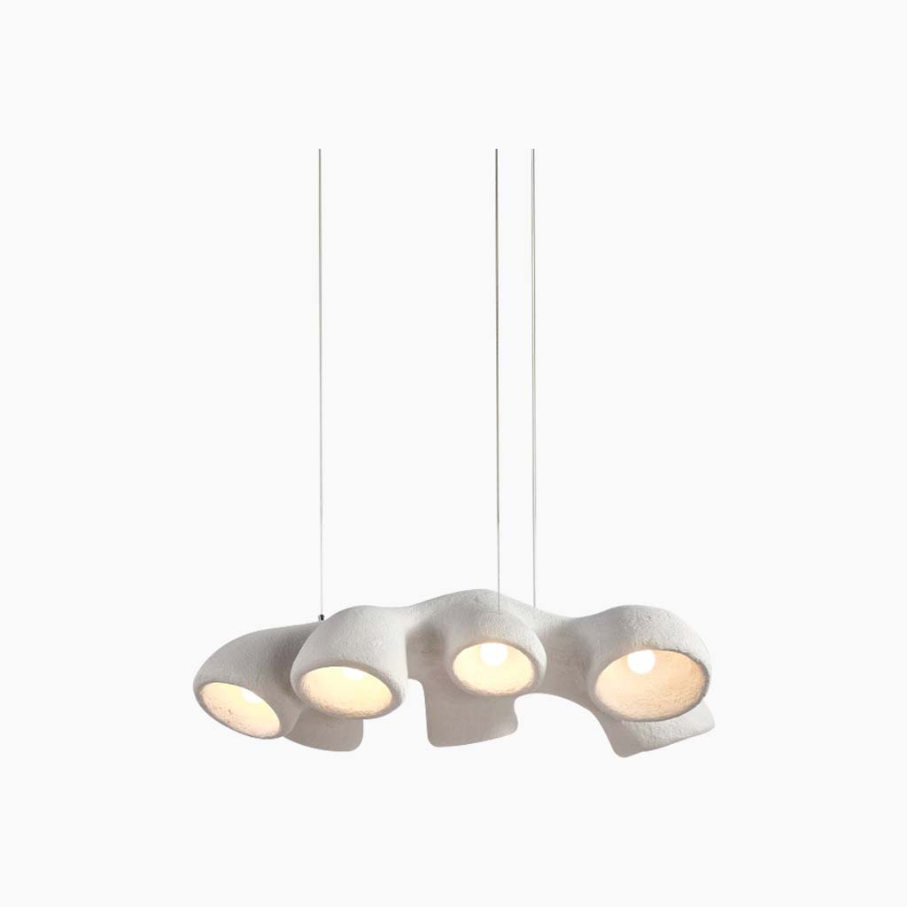 Organic Triple Shade Pendant Light | Three Head Hanging Light Interior Lighting-Ceiling Light-Sasha Sydney