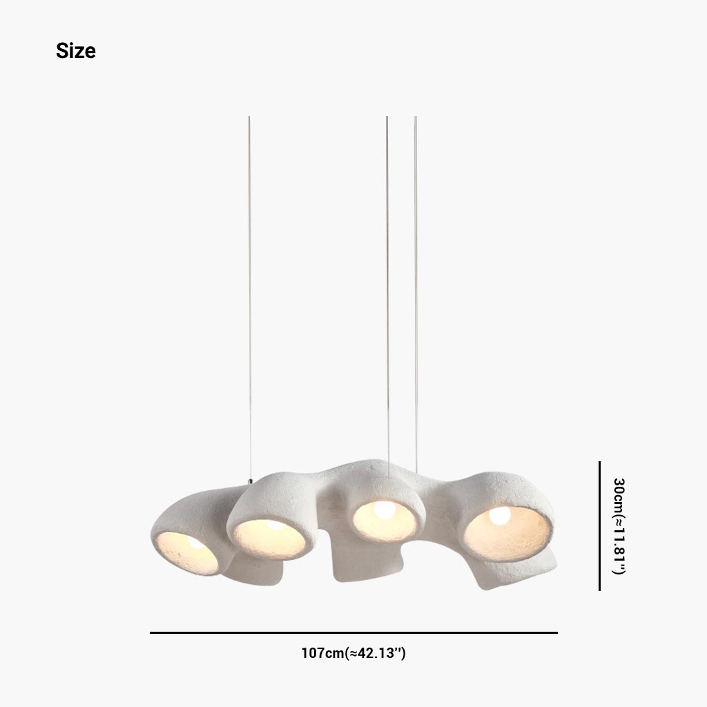 Organic Triple Shade Pendant Light | Three Head Hanging Light Interior Lighting-Ceiling Light-Sasha Sydney