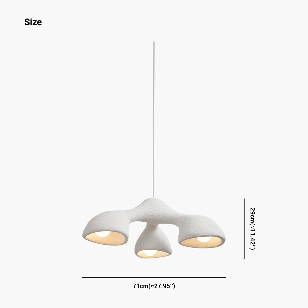 Organic Triple Shade Pendant Light | Three Head Hanging Light Interior Lighting-Ceiling Light-Sasha Sydney