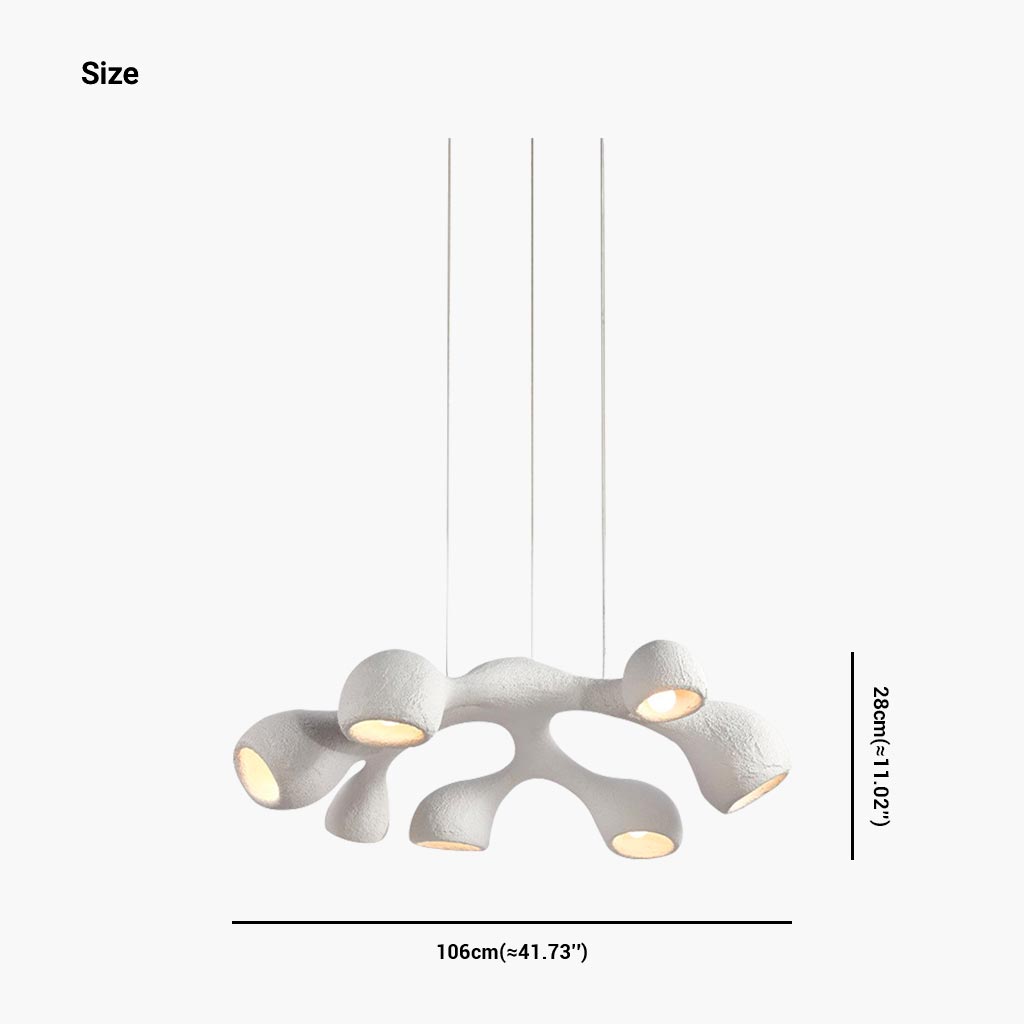 Organic Triple Shade Pendant Light | Three Head Hanging Light Interior Lighting-Ceiling Light-Sasha Sydney