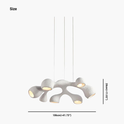 Organic Triple Shade Pendant Light | Three Head Hanging Light Interior Lighting-Ceiling Light-Sasha Sydney