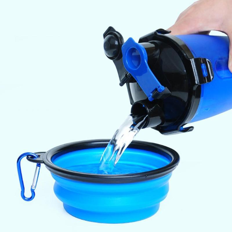 Portable Pet Water Bottle | Foldable Bowl Travel Walking-Pet Bottle-Sasha Sydney