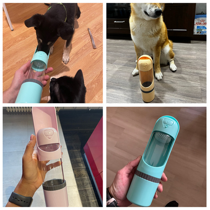 Portable Water Bottle | Built In Pet Bowl Travel Walking-Pet Bottle-Sasha Sydney