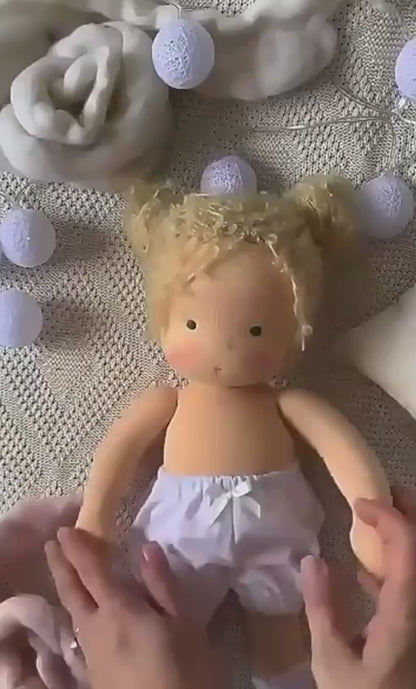 Plush Rag Doll Toy | Soft Cuddly Companion Imaginative Play