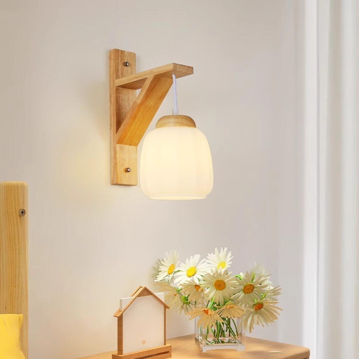Rustic Bell Shade Wall Lamp | Hanging Shade Wall Light Interior Lighting-Wall Lamp-Sasha Sydney