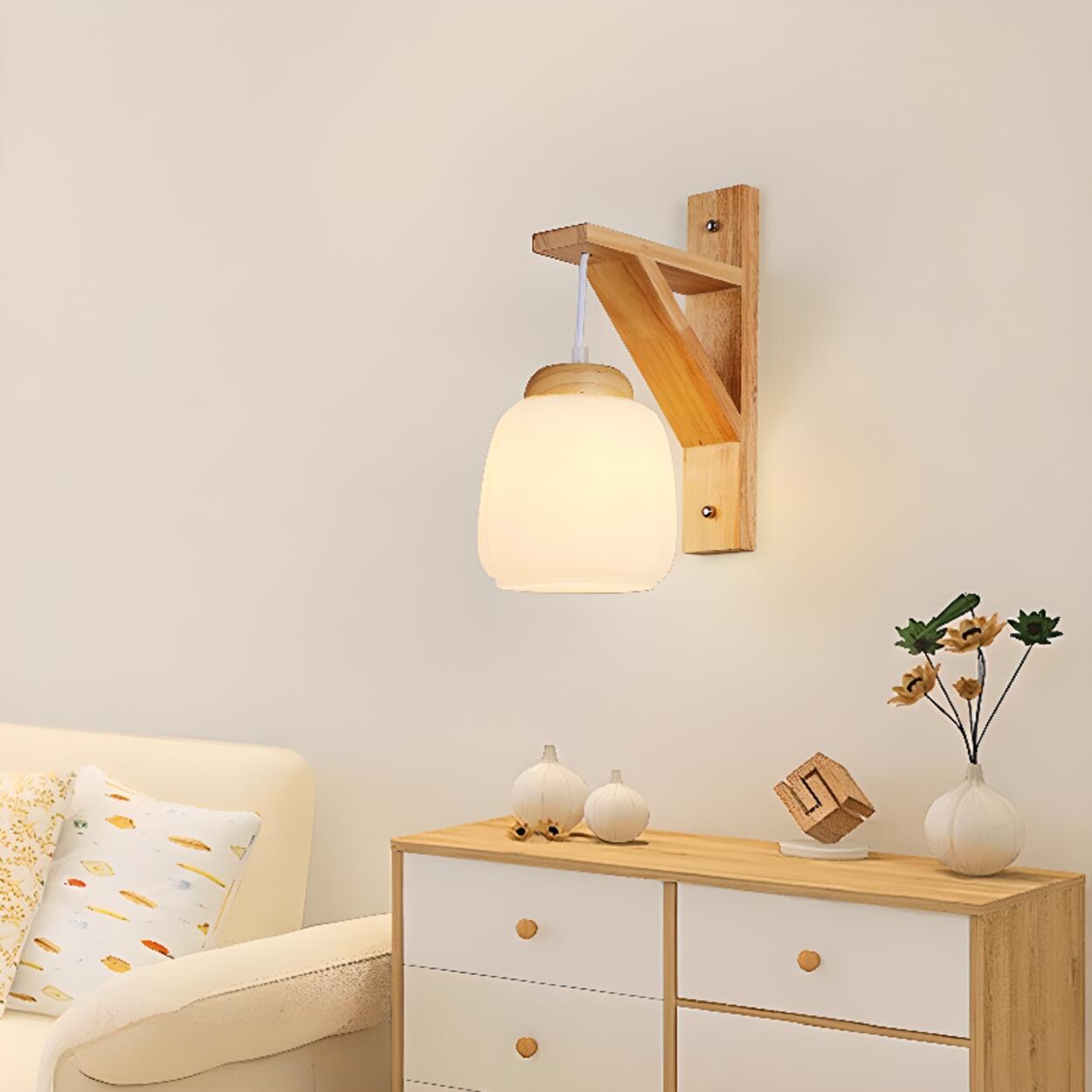 Rustic Bell Shade Wall Lamp | Hanging Shade Wall Light Interior Lighting-Wall Lamp-Sasha Sydney