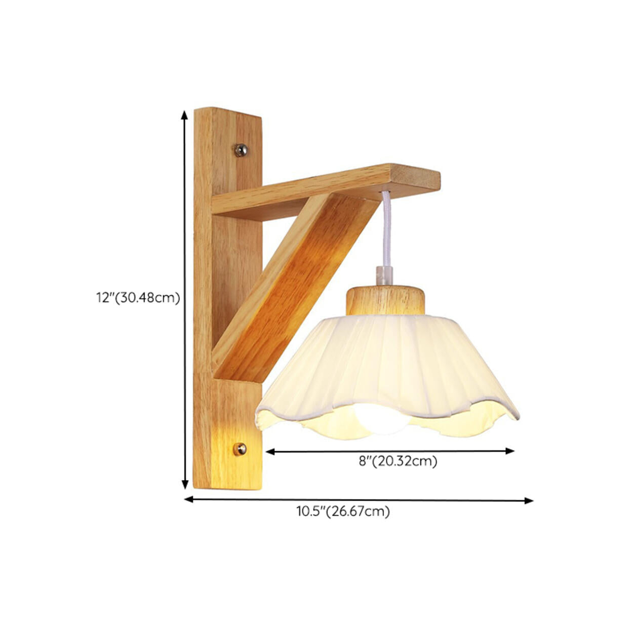 Rustic Bell Shade Wall Lamp | Hanging Shade Wall Light Interior Lighting-Wall Lamp-Sasha Sydney