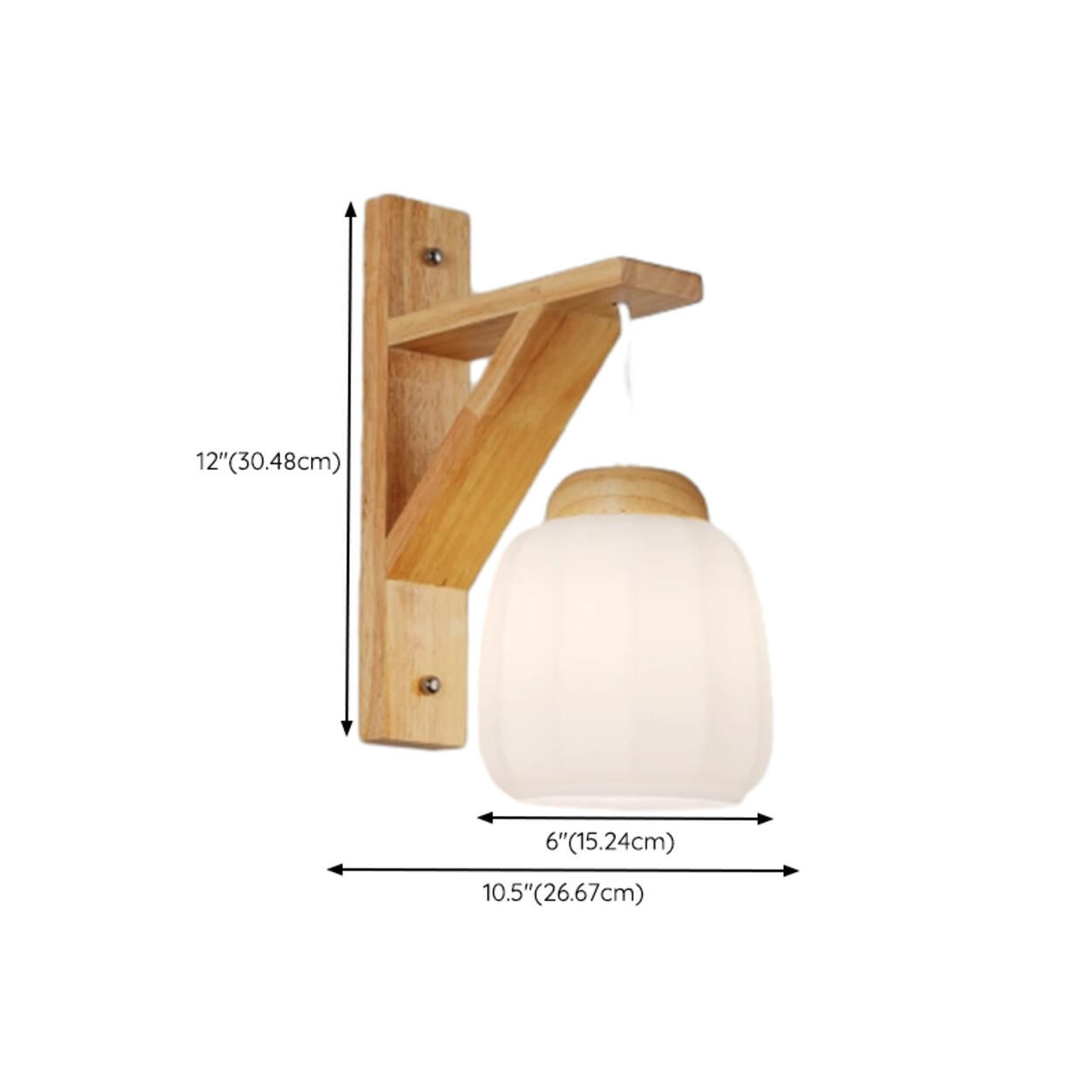 Rustic Bell Shade Wall Lamp | Hanging Shade Wall Light Interior Lighting-Wall Lamp-Sasha Sydney