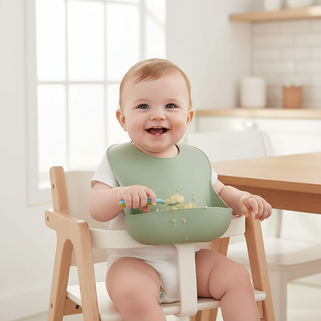 Adjustable Silicone Baby Bib | Food Catcher · Sasha Sydney