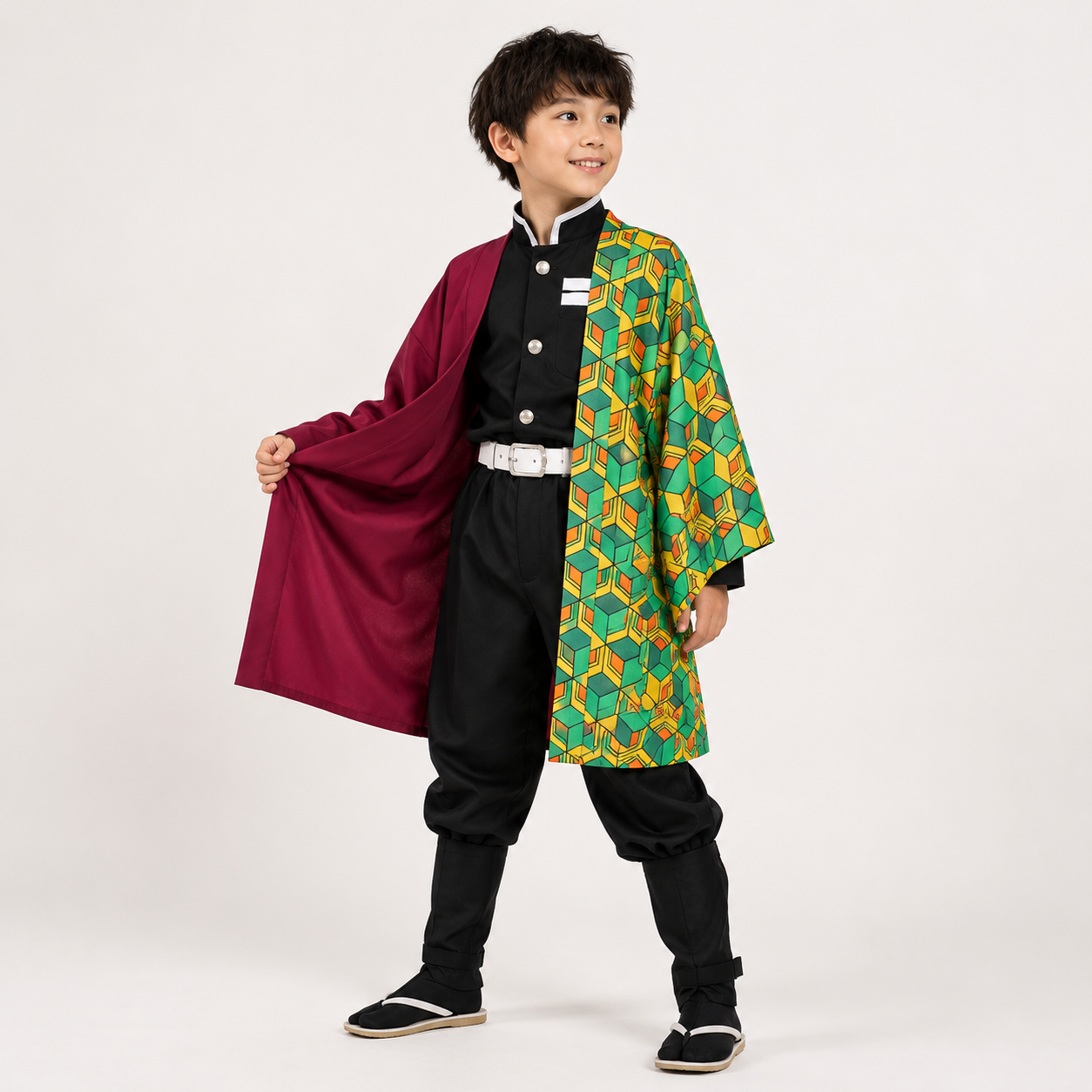Kids' Anime Cosplay Costume Set | Geometric Haori · Sasha Sydney
